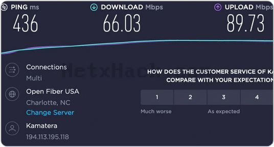 ClearVPN 속도 테스트 - 미국